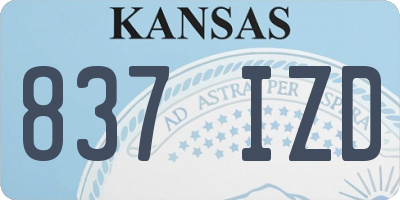 KS license plate 837IZD