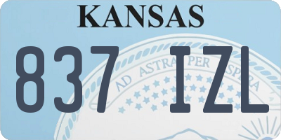 KS license plate 837IZL