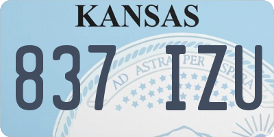 KS license plate 837IZU