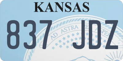 KS license plate 837JDZ