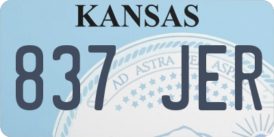 KS license plate 837JER