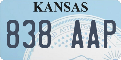 KS license plate 838AAP