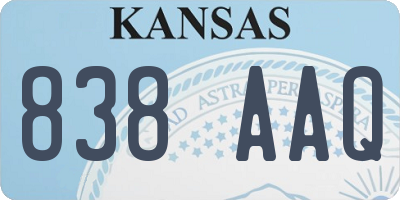 KS license plate 838AAQ