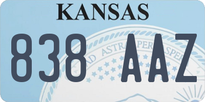 KS license plate 838AAZ