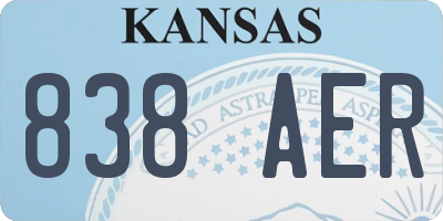 KS license plate 838AER
