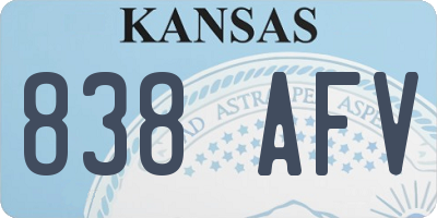 KS license plate 838AFV