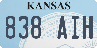 KS license plate 838AIH