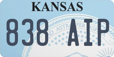 KS license plate 838AIP