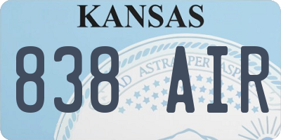 KS license plate 838AIR