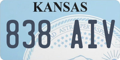 KS license plate 838AIV