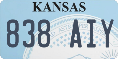KS license plate 838AIY