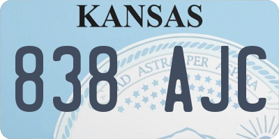 KS license plate 838AJC