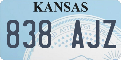 KS license plate 838AJZ