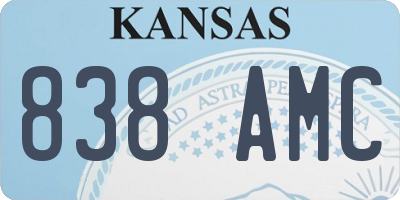 KS license plate 838AMC