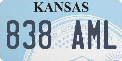 KS license plate 838AML