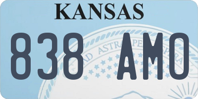KS license plate 838AMO