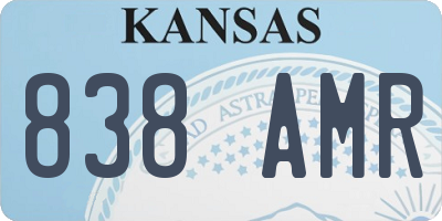 KS license plate 838AMR