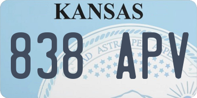 KS license plate 838APV