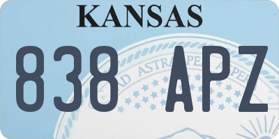 KS license plate 838APZ