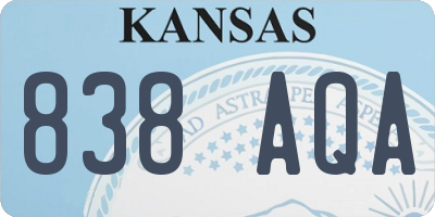 KS license plate 838AQA