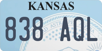 KS license plate 838AQL