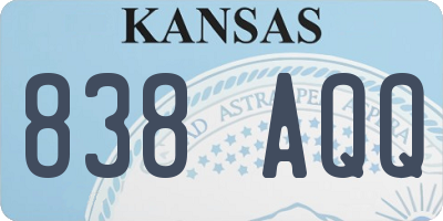 KS license plate 838AQQ