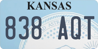KS license plate 838AQT