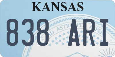 KS license plate 838ARI