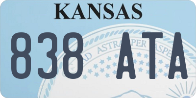 KS license plate 838ATA