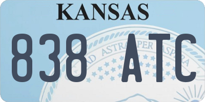 KS license plate 838ATC