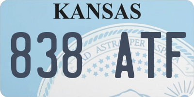KS license plate 838ATF