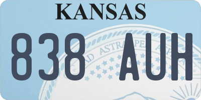KS license plate 838AUH