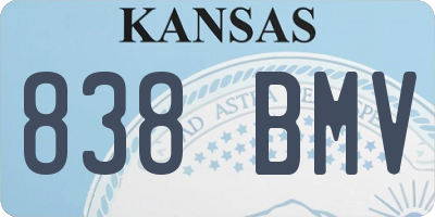KS license plate 838BMV