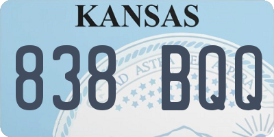 KS license plate 838BQQ