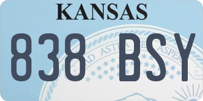 KS license plate 838BSY