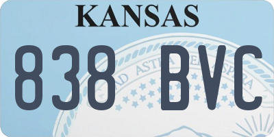 KS license plate 838BVC