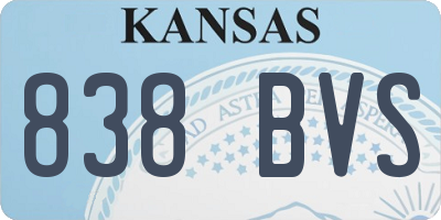 KS license plate 838BVS