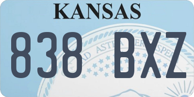 KS license plate 838BXZ