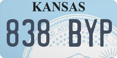 KS license plate 838BYP