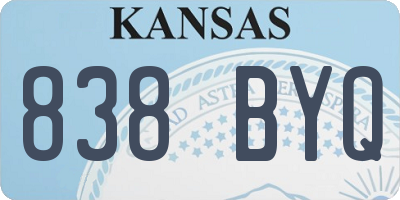 KS license plate 838BYQ