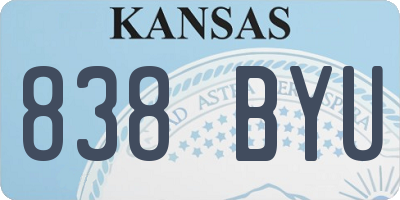 KS license plate 838BYU