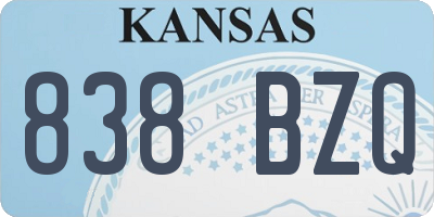 KS license plate 838BZQ