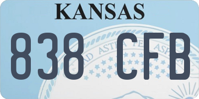 KS license plate 838CFB