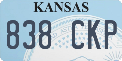 KS license plate 838CKP