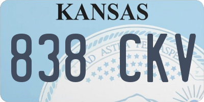 KS license plate 838CKV