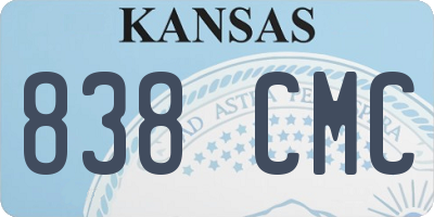 KS license plate 838CMC