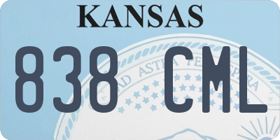 KS license plate 838CML