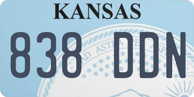 KS license plate 838DDN