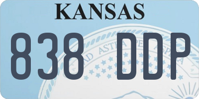 KS license plate 838DDP