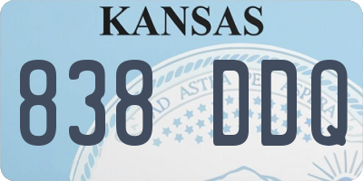 KS license plate 838DDQ